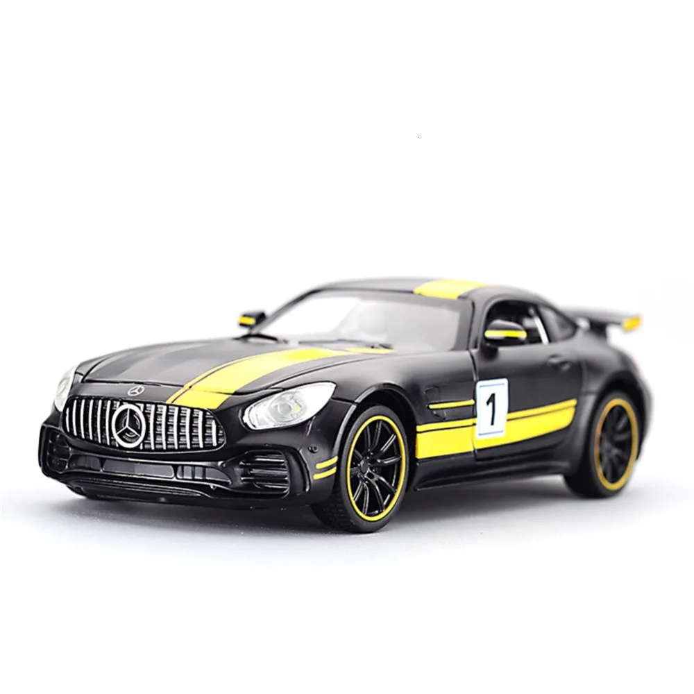 1:32 Mercedes-Benz AMG GT3 литая под давлением модель, звук и светильник, игрушка-автомобиль,, настоящий Meachine