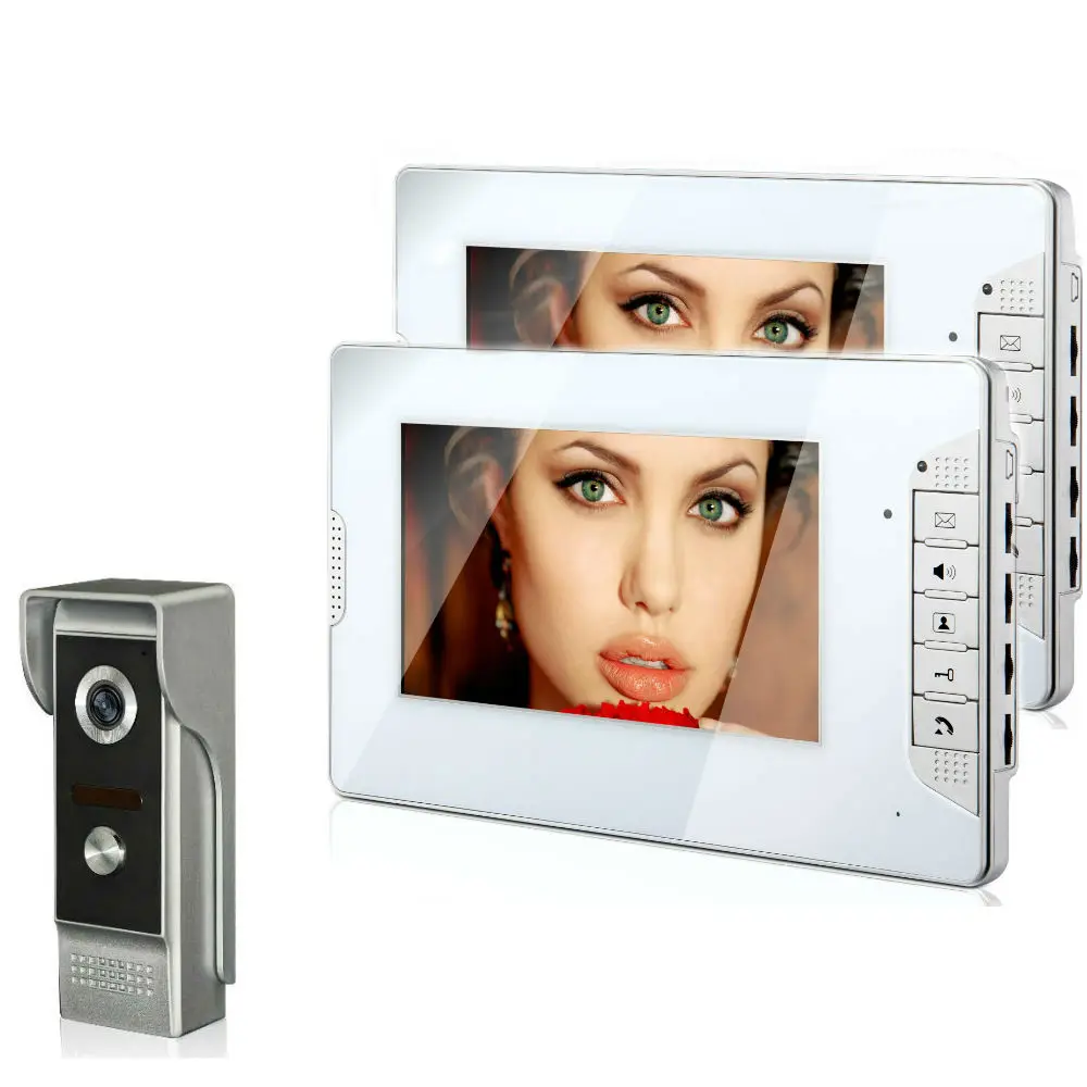 7 inch Wired Video Doorbell video intercom Rainproof Camera Visual Intercom Two-way Audio Remote Unlock Video Door Phone