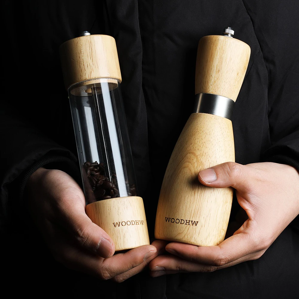 Мельница для соли и перца из твердой древесины в скандинавском стиле|Мельницы| |