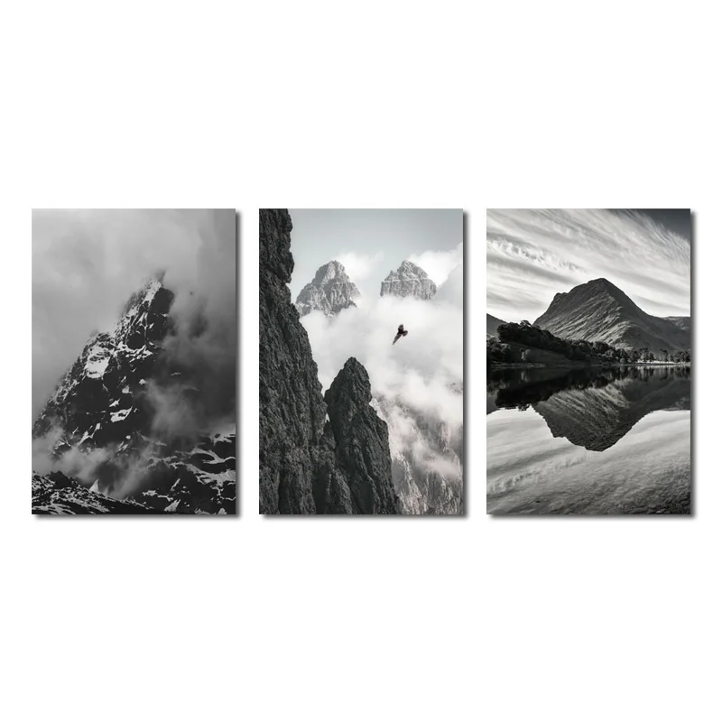 

Modern Landscape Bird Drawing Scene Map Canvas Material Light Background Poster Living Room Decoration Wallpaper Furniture Style
