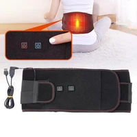 electric heating waist support massage belt far infrared vibration hot compress lumbar brace magnetic therapy slimming massager