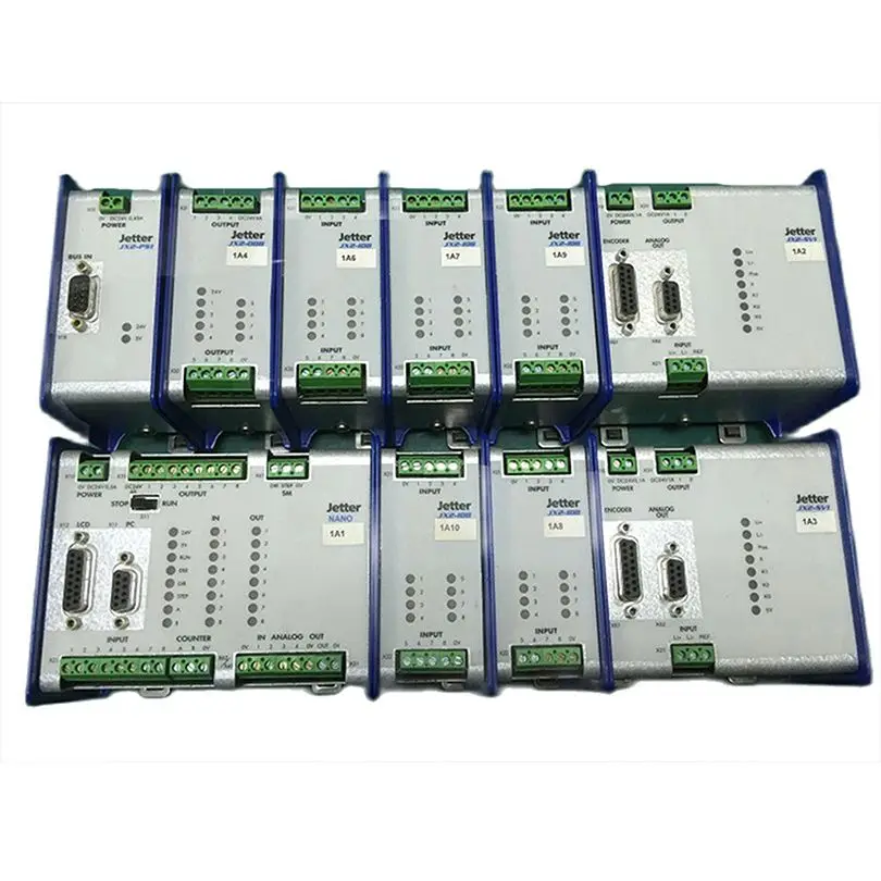 

JETTER JX2-NC-CPU JX2-ID8 JX2-OD8 JX2-PS1 JX2-SV1 SM1D PLC Module Used