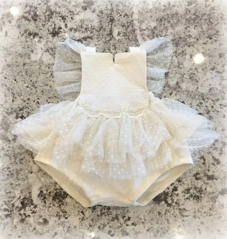 

Newborn Baby Girl Clothes Ruffle Romper Jumpsuit Bodysuit With Headband Outfits
