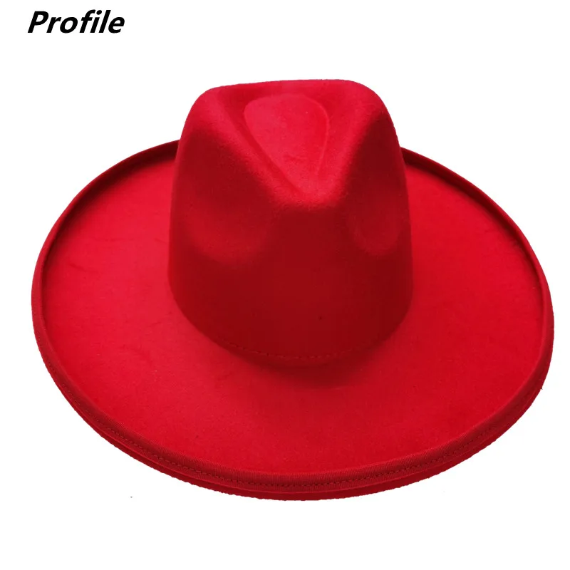 

Frilled fedora hat brim large size fall 2021 new mountaineering jazz oversized monochrome hat felt top hat church hat кепка мужс