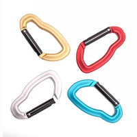 outdoor d type hook multifunctional ear hook color spring hook aluminum alloy mountaineering key hanging camping equipment gear