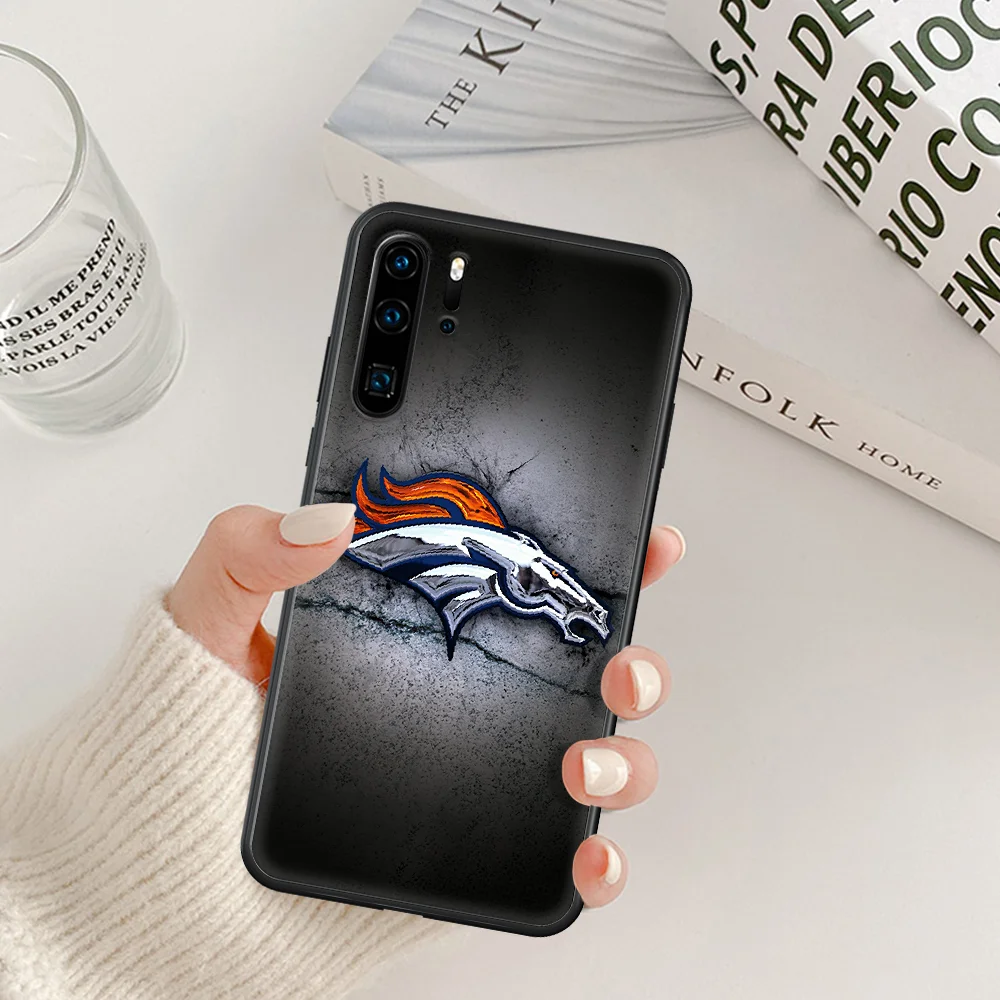 

Denver Bronco American Football Phone Case For Huawei P Mate Smart 10 20 30 40 Lite Z 2019 Pro black Coque Soft Bumper Silicone