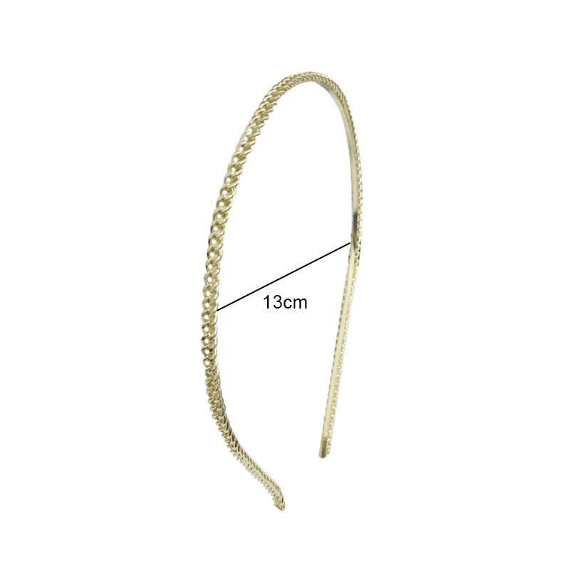 

2021 Chain Shiny Metal Color Headband Summer New Fashion Hairband For Women Girls Women Chic Super Thin Glitter Hair Accessories