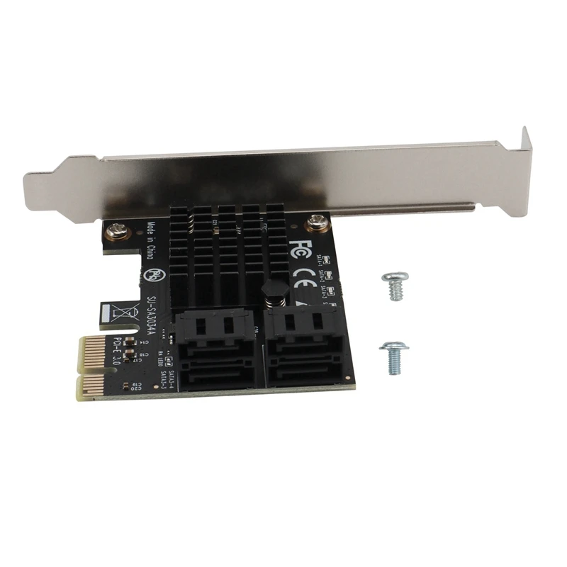 Плата расширения Pci-E на SATA3.0 4 порта адаптер 6 Гб SSD твердотельный накопитель карта