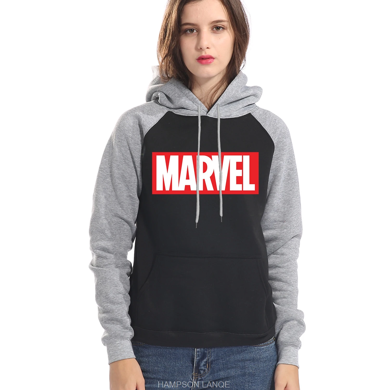 Женские толстовки с капюшоном реглан MARVEL, Новое поступление, толстовки с капюшоном, Женская Повседневная Осенняя спортивная одежда с капюшоном реглан