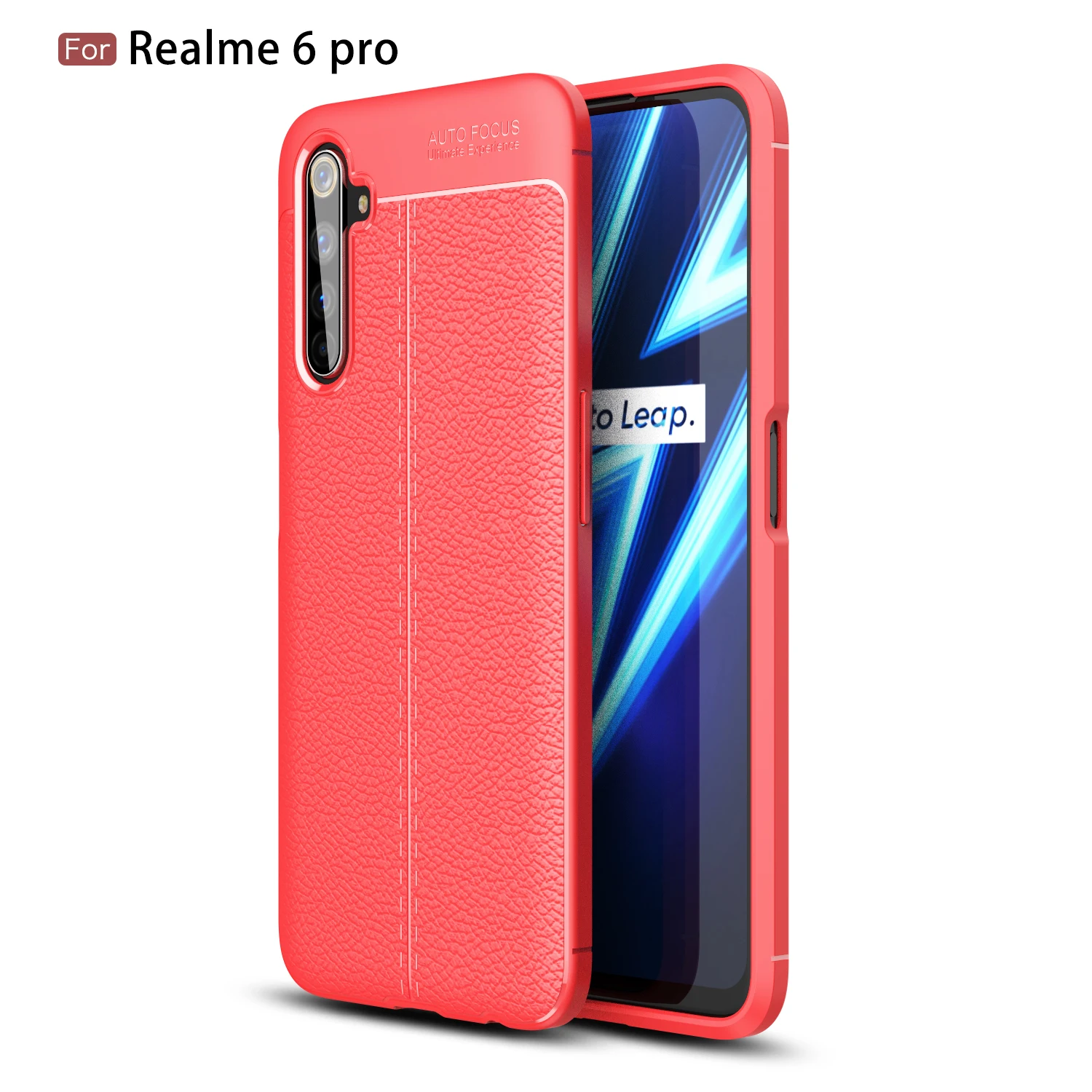 New Fashion Case for Realme 6 Pro Shockproof Protective Litchi Leather Pattern Phone Back Cover Coque Funds OPPO 6Pro|Бамперы| |