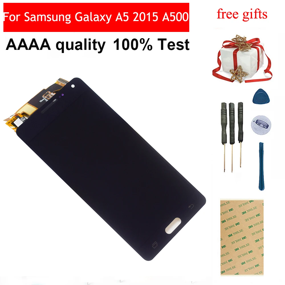 Для samsung Galaxy A5 A500 A5000 A500F A500FU A500M A500Y A500FQ сенсорный экран дигитайзер+ ЖК-дисплей монитор в сборе