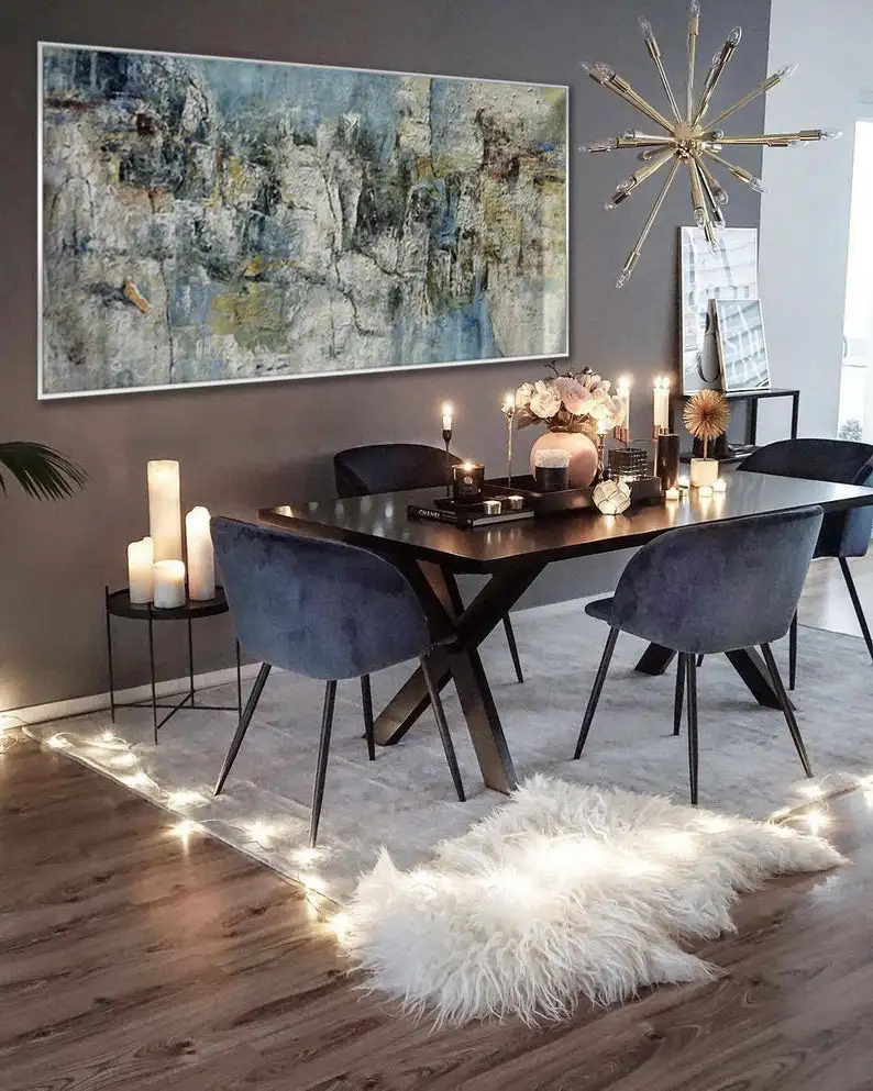 Beste Panoramisch Moderne Kunstwerk Grote Abstract Kantoor Woonkamer Hedendaagse Geweven Muur Art Ingelijst Olieverfschilderij Aparte