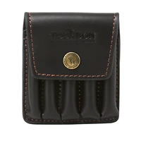 tourbon hunting vintage genuine leather cartridges holder ammo shells pouch 5 rifle bullet rounds wallet carrier gun accessories