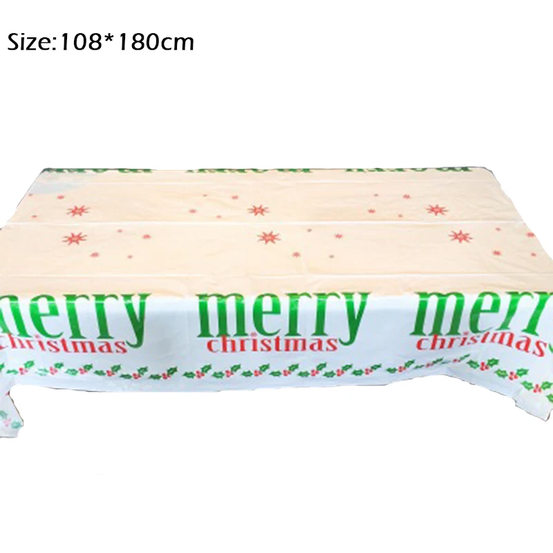 Счастливого Рождества Санта Клаус Снеговик скатерть с деревом стол для
