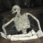 Искусственный паук, украшение для Хэллоуина, реквизит для страшвечерние, белый Фотофон, страшный дом, аксессуары для украшения дома