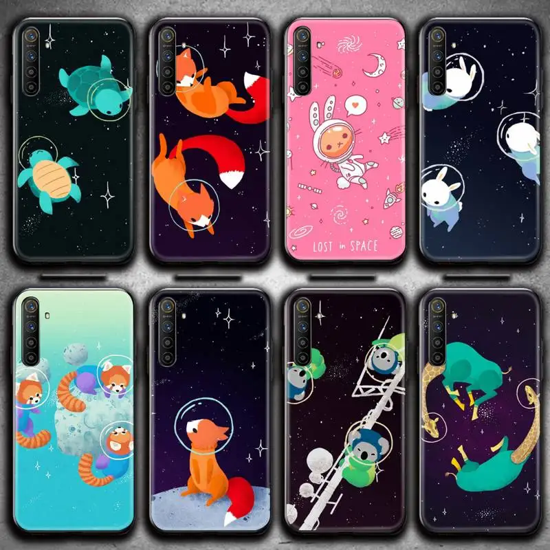 

Cute Space Fox Cartoon animal Phone Case For OPPO Realme 6 Pro Realme C3 5 Pro C2 RENO2-Z A11X XT