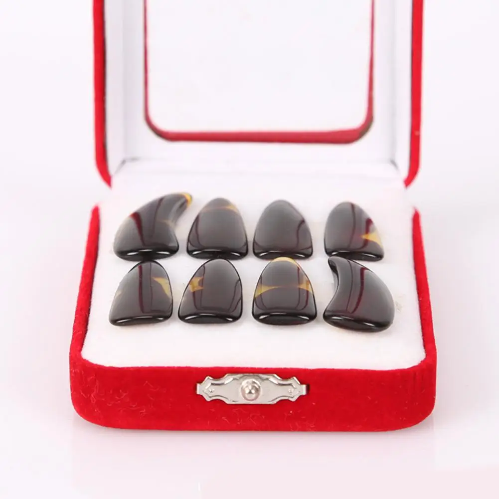 

Mounchain Guzheng Nail Set Professional Grooves for Adult Children Celluloid Finger Suit
