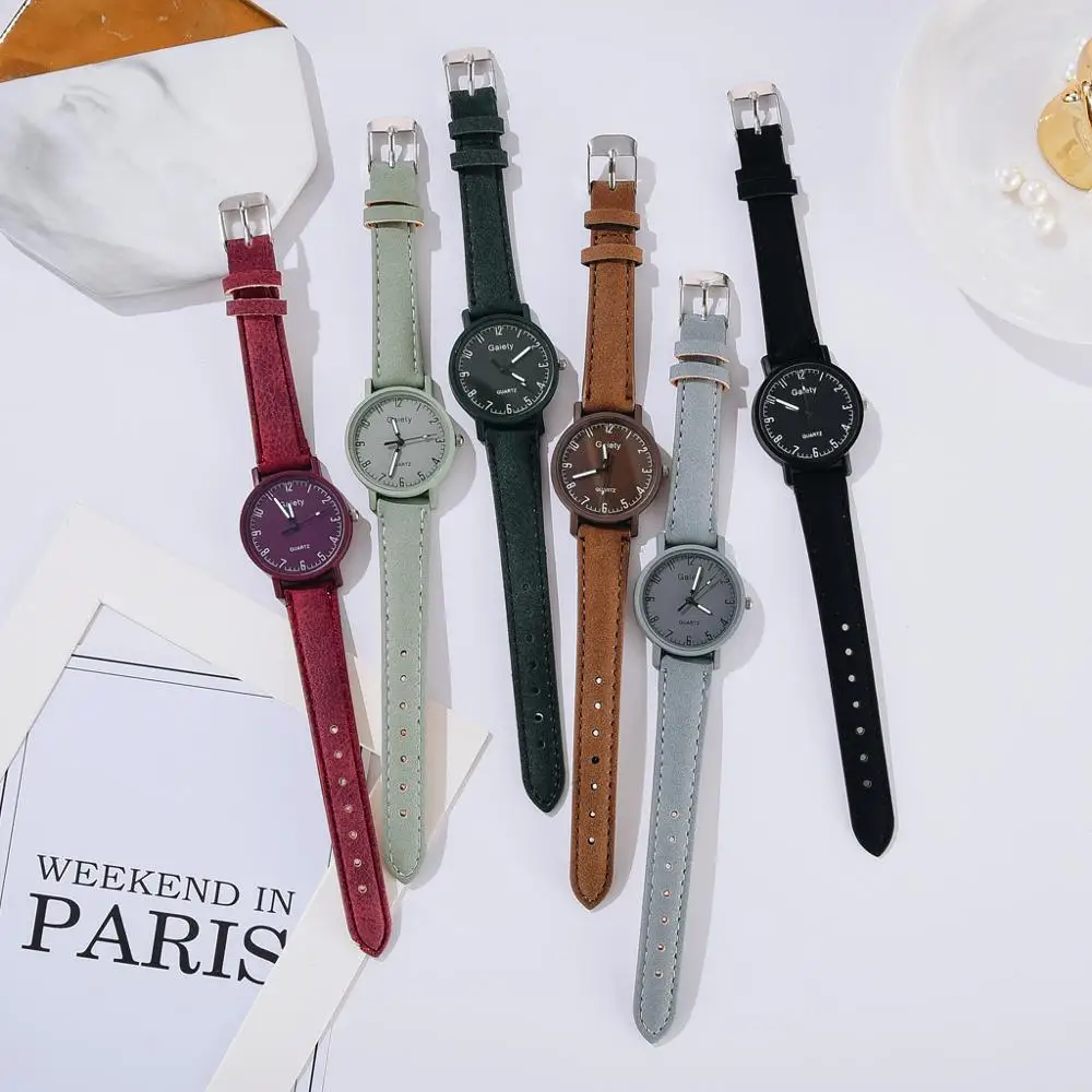 

Gaiety Brand New Watch For Women Dress Romantic Bracelet WristWatch Fashion Ladies Leather Quartz Watch Clock Women montre femme