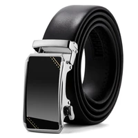 2021 new male leather belt mens belt with automatic buckle cowhide mirror surface leather belt for business use