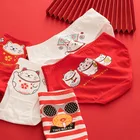 Сексуальные китайские красные трусики Lucky Cat, женские хлопковые милые трусики с мультяшным рисунком, модные женские трусики, нижнее белье для женщин