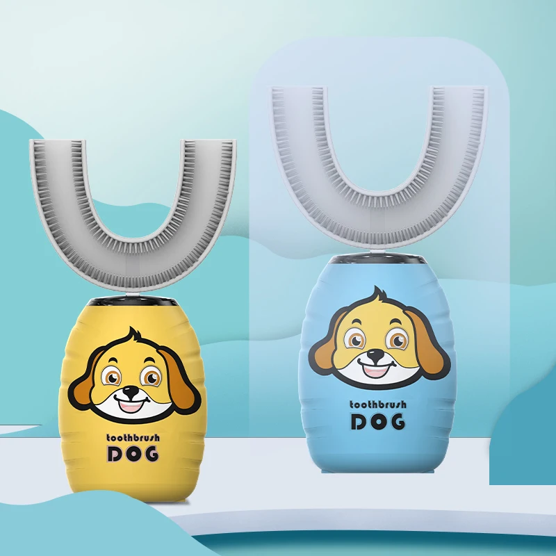 

CN Herb Smart Children's Sonic Electric U-Shaped Toothbrush Portable 2-12 Years Old Baby Rechargeable free shipping