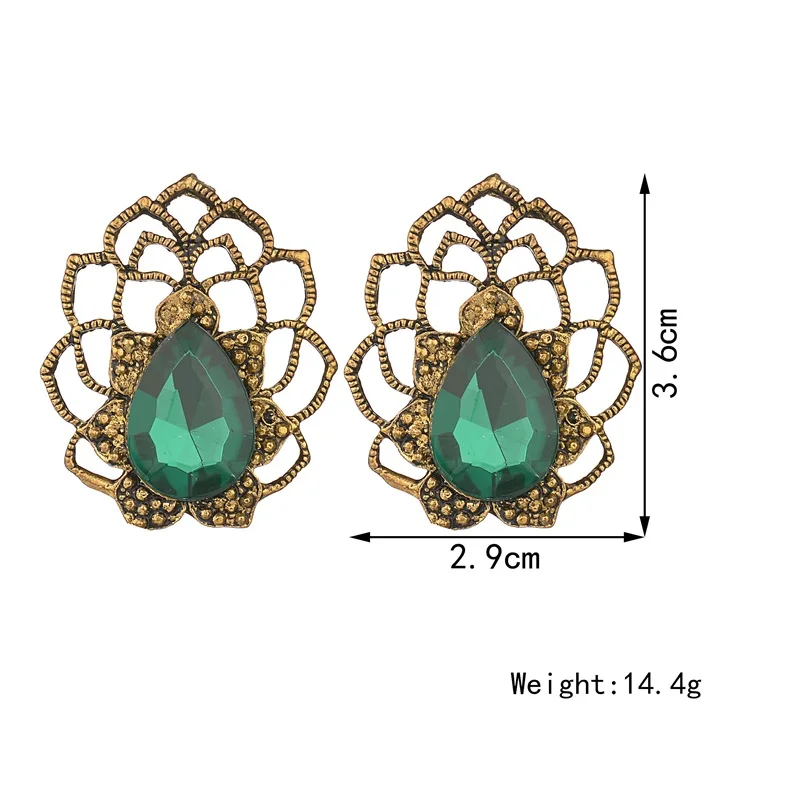 Новый большой Изумрудный Стразы Женская рубашка воротник корсаж Пряжка