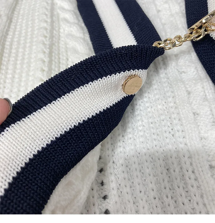 

FOR 2021 Autumn and Winter New Style V-neck Loose College Style Knit Cardigan Women Sweater