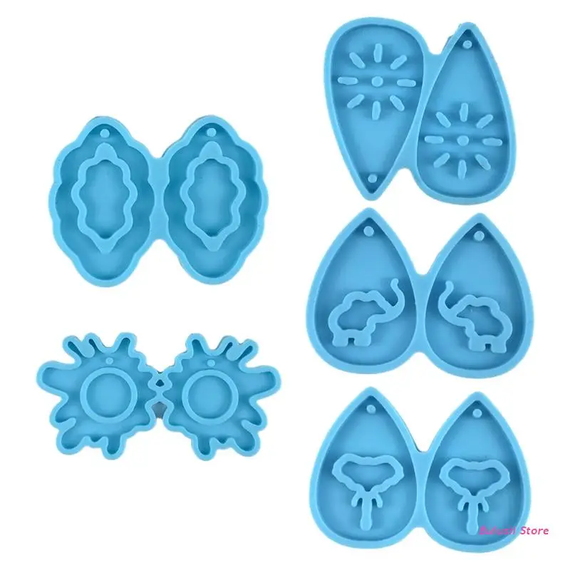 

Earrings Epoxy Resin Mold Keychain Ear Drop Dangles Pendant Silicone Mould DIY Crafts Jewelry Necklace Casting Mold