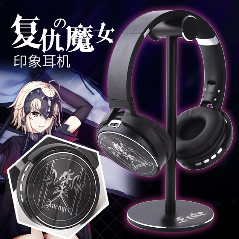 

Japan Anime FGO Fate/Grand Order Alter saber Cosplay Bluetooth Headset Jeanne d'Arc Wireless Headphone Sport Earphone for Mobile