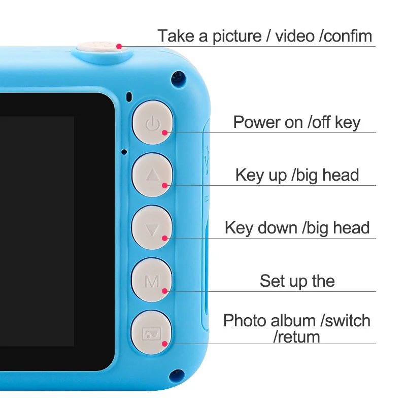 

Children Camera Digital Camera 12MP 1080P Photo Video Camera For Kids Cute Cartoon Camera Toys for Children Girls Birthday Gift
