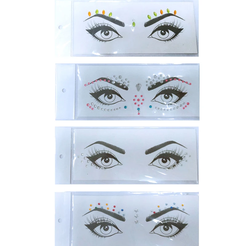 1 шт. европейские золотые временные тату-наклейки для лица пятна