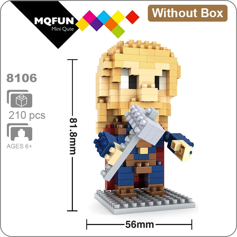 8106 Without Box Hsanhe Марвел Мститель супер герой Железный человек Человек-паук Фигурки обучающая игрушка DIY сборка модель Строительные кирпичи - Цвет: 8106 Without Box
