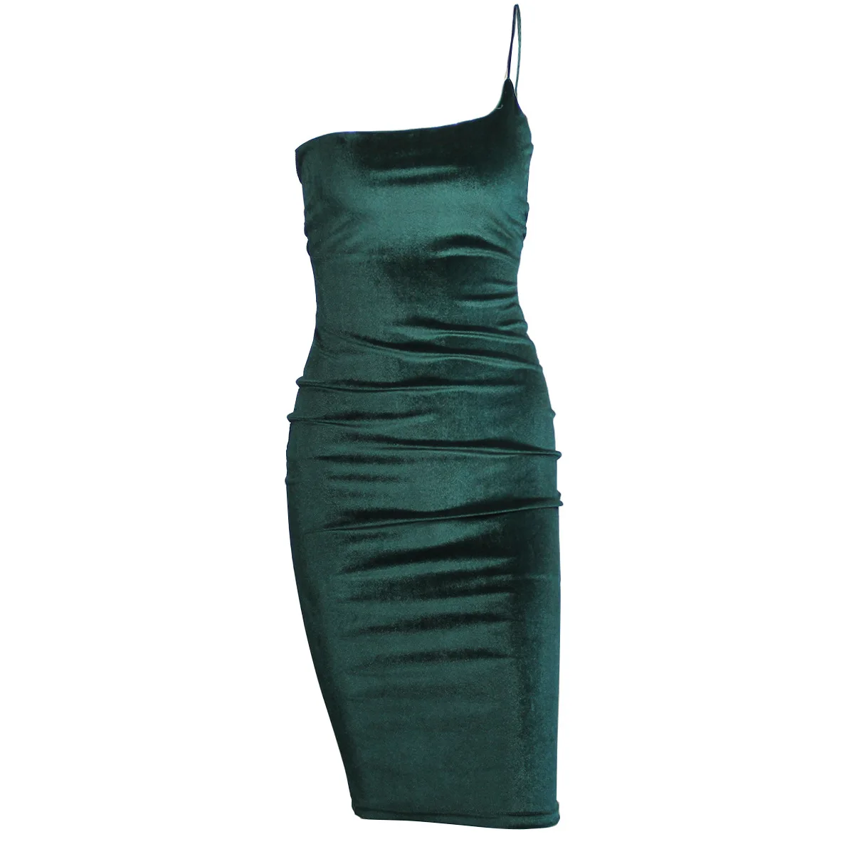 TMWEVN Золотое бархатное сексуальное облегающее платье для вечеринок на одно