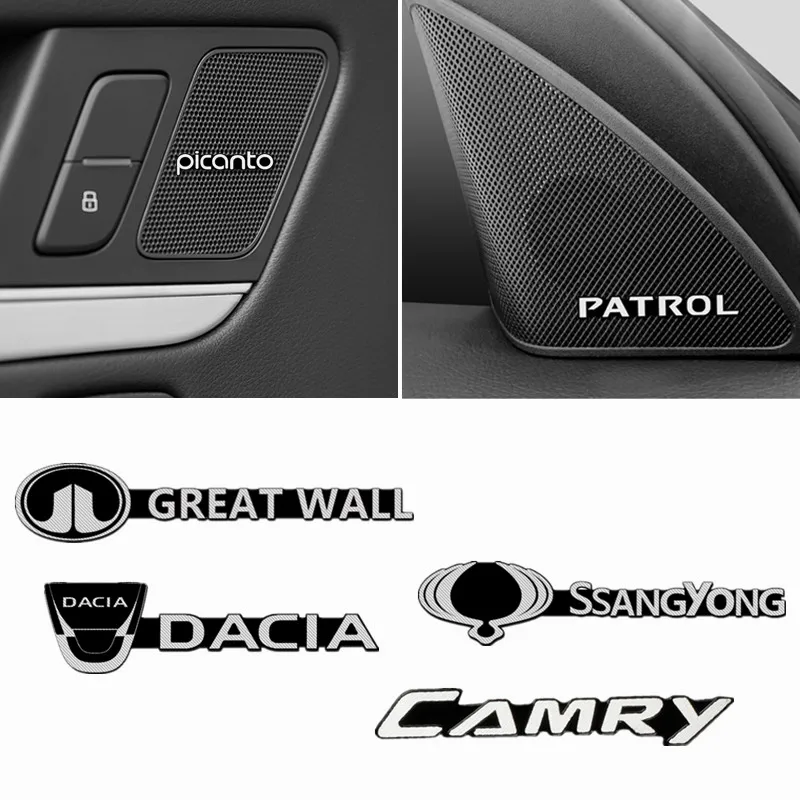 4pcs 3D aluminum speaker stereo badge emblem Sticker for Jeep Renegade Wrangler JK Rubicon Cherokee Patriot car styling|Наклейки на