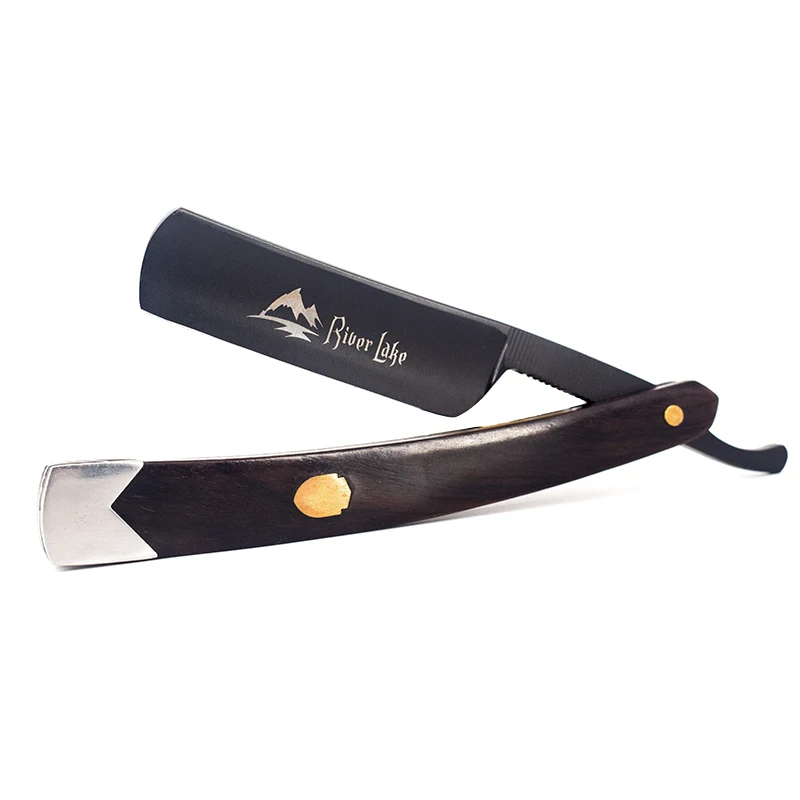 Складная бритва River lake прямая ручная деревянная ручка бритва|straight razor shaving|handle