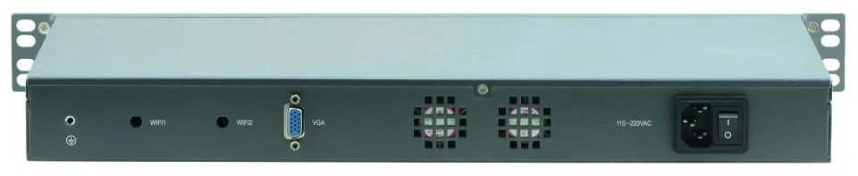 Причастником 6 портов ethernet LAN сетевой безопасности брандмауэр linux Безвентиляторный Intel Celeron J1900 1U rackmount сервер