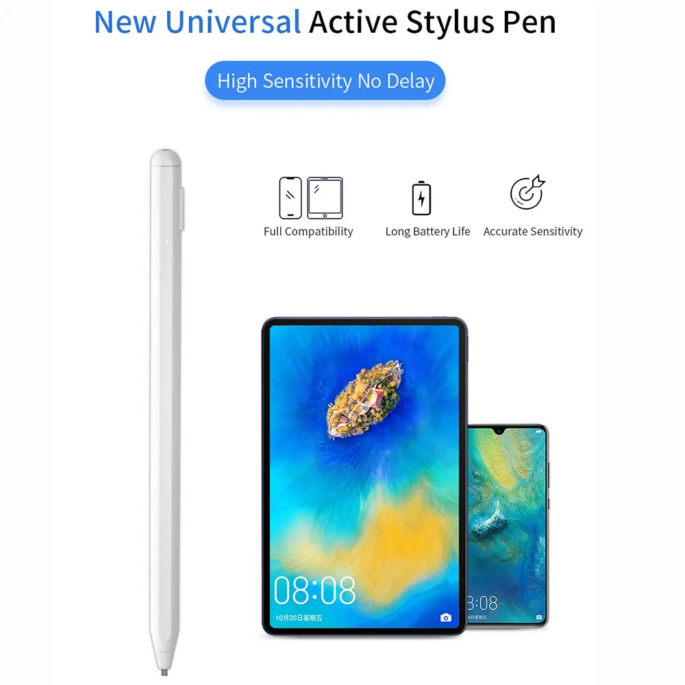 Tablet para Ios Stylus para Desenho de Alta Sensível ao Toque Wiwu Universal Active Stylus Caneta & Android Magnético Anexar Lápis