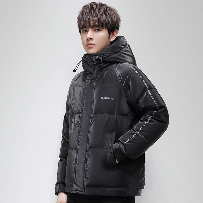 

Hot Vogue Winter Men Down Jacket Oversize Streetwear Puffer Jacket Men Parka Harajuku Winter White Duck Down Coat Men Outwear