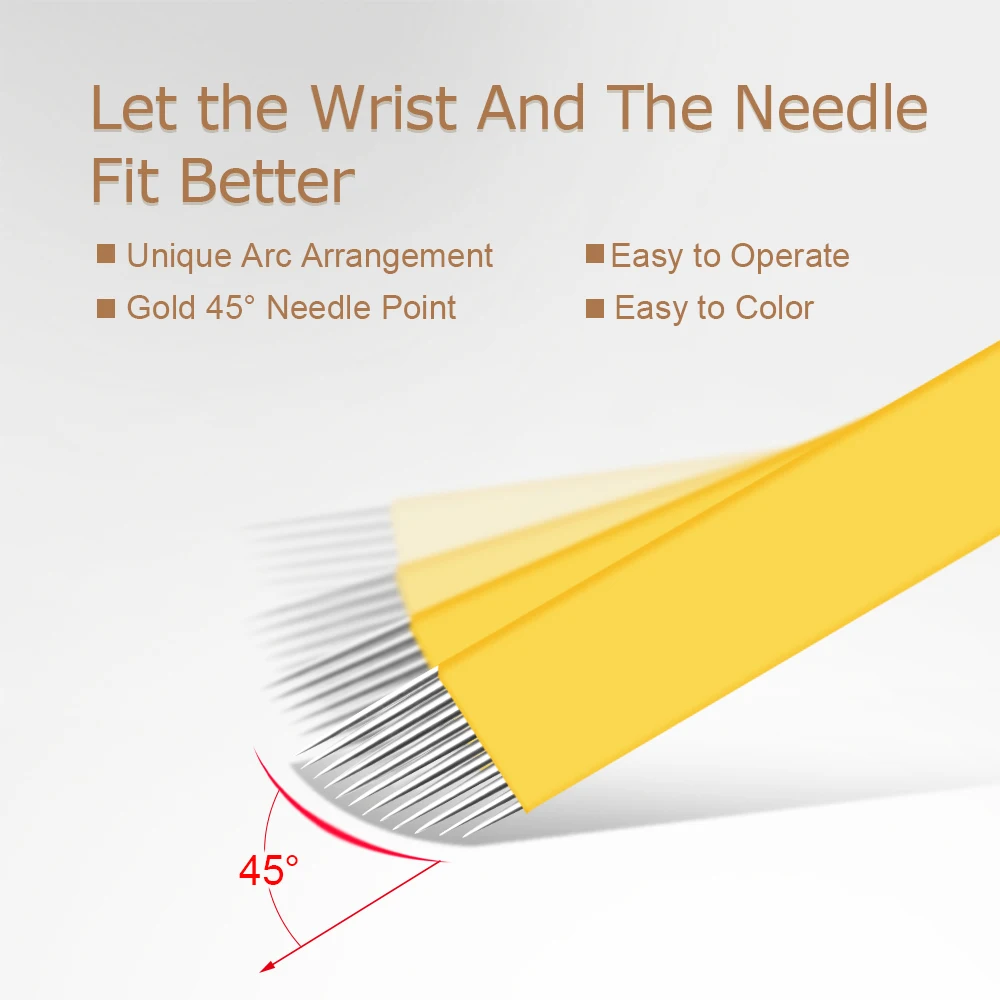 10 шт. Перманентный макияж бровей Тату лезвие микроблейдинг иглы для 3D вышивки