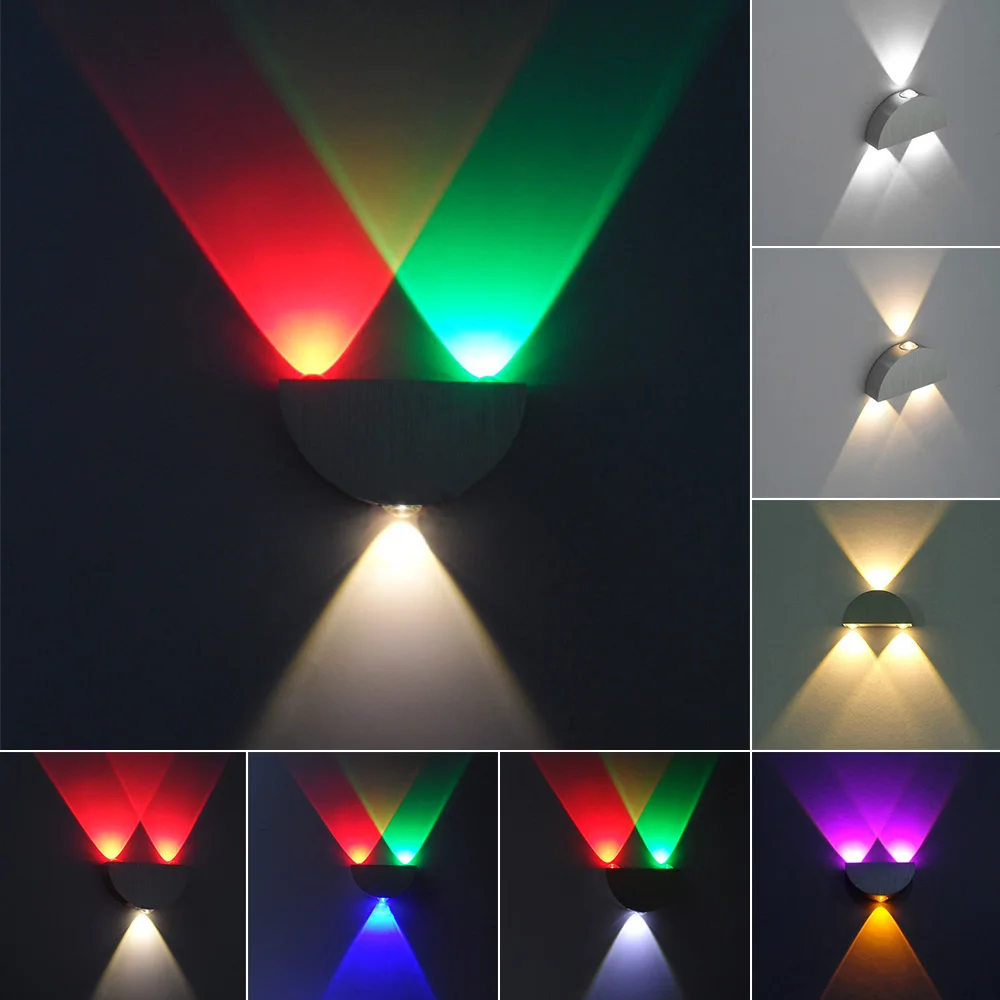 Приглушаемая/не 3 Вт Светодиодная настенная лампа вверх/вниз светильник