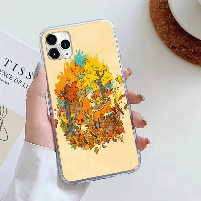 

Animal fox in the wild Autumn Phone Case For iphone 12 5 5s 5c se 6 6s 7 8 plus x xs xr 11 pro max