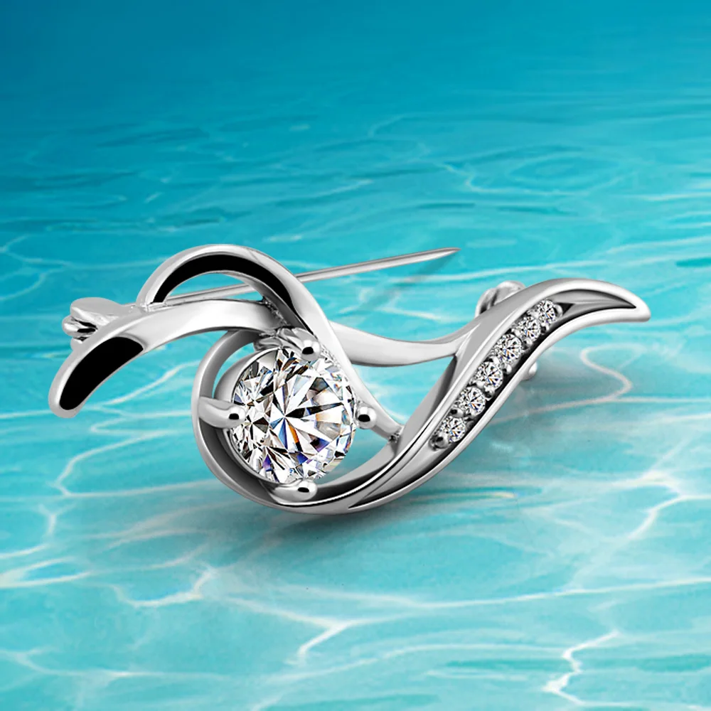 Женская серебряная брошь из серебра 925 пробы аксессуар для одежды | Украшения и