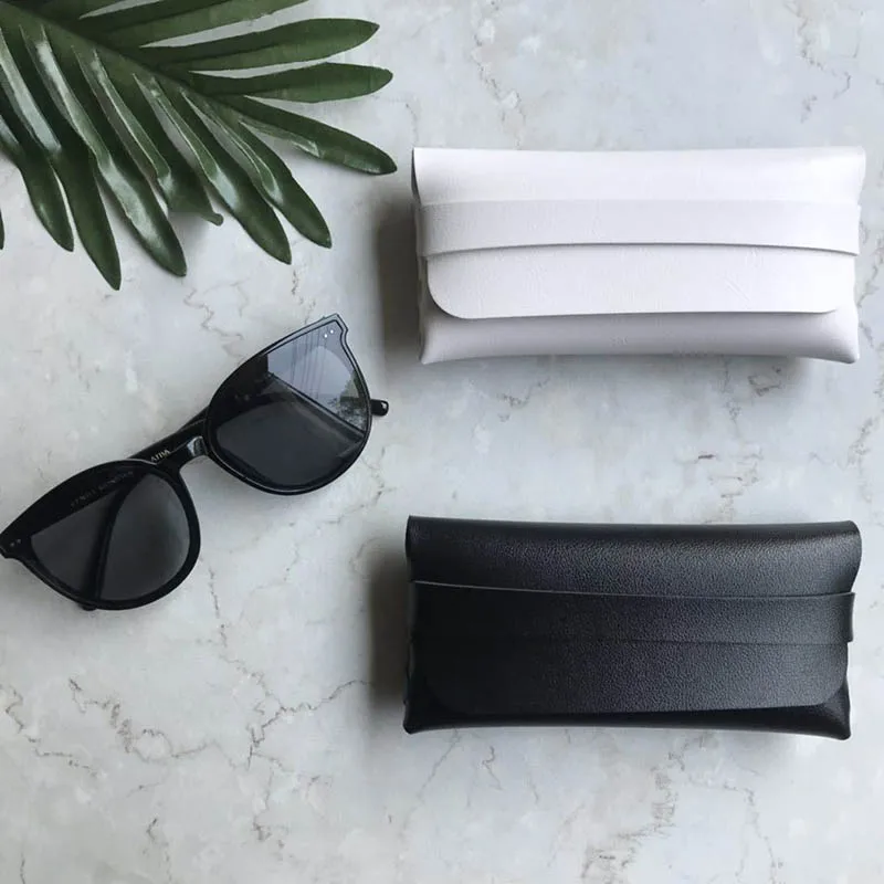 

Leather Unisex 1Pcs Protective Case Eyewear Accessories Portable Black/White Glasses Bag Sunglasses Box