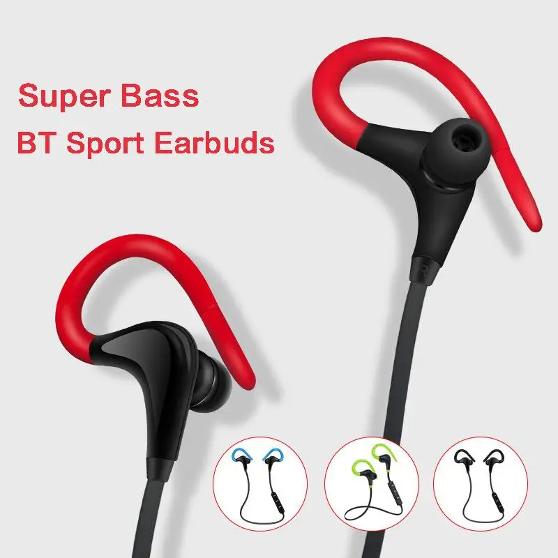 

bt-1 Earhook Silicone Headphone Hanger Earbuds Neckband Wireless Earphone Sport Wireless V4.1 Headsets Music Earphones With Mic