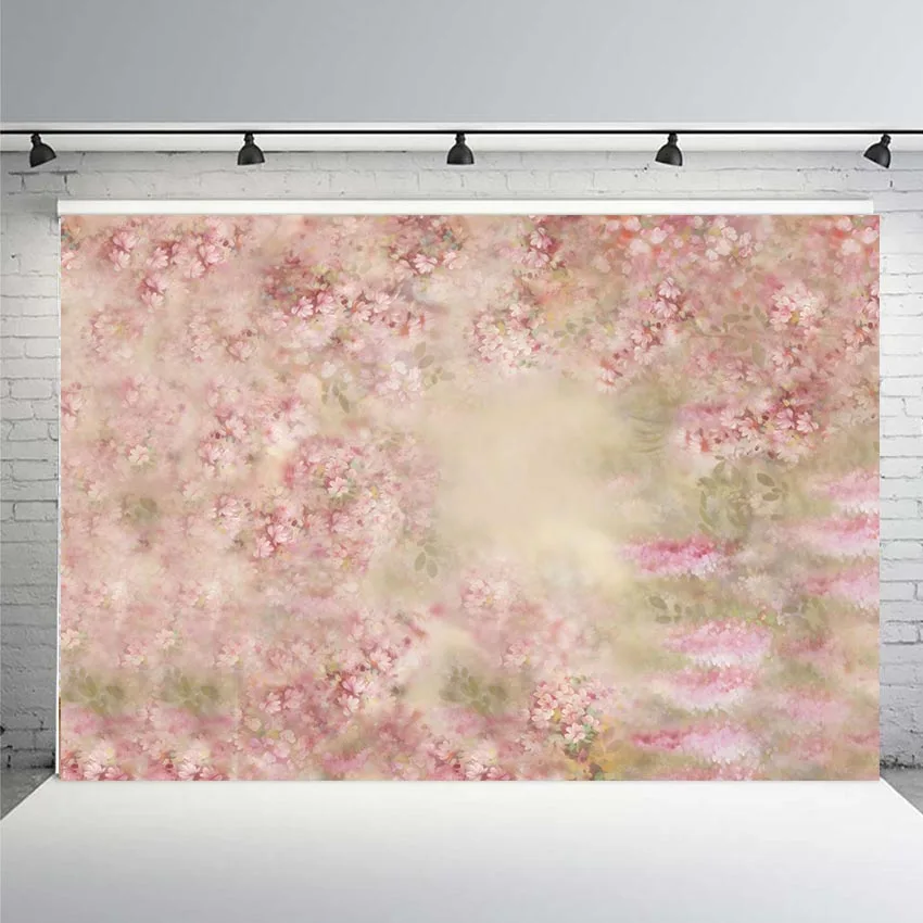 Виниловый фон для фотосъемки с масляным принтом цветочный сад мечты белый забор