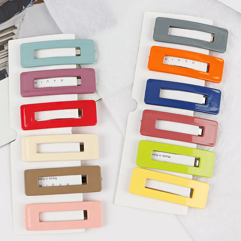 

5Pcs/set Spring Sweet color Cute Basic Hair Clips Pins Lady Woman Girl Fashion Headwear hairdress Barrette Hair Beauty Accessory