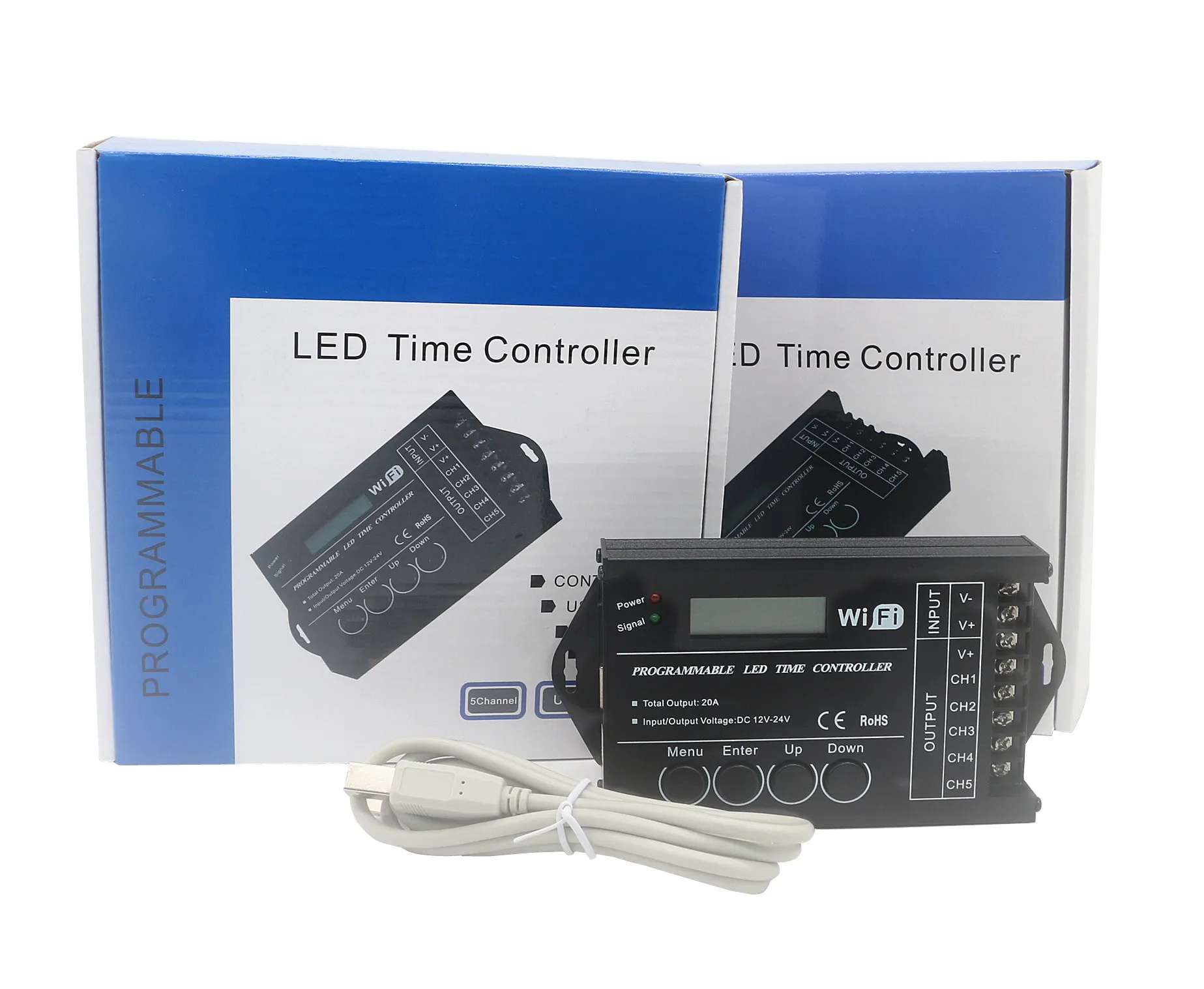 Светодиодный RGB контроллер TC420 TC421 с Wi Fi 5 каналов общий выход алюминия 20 А