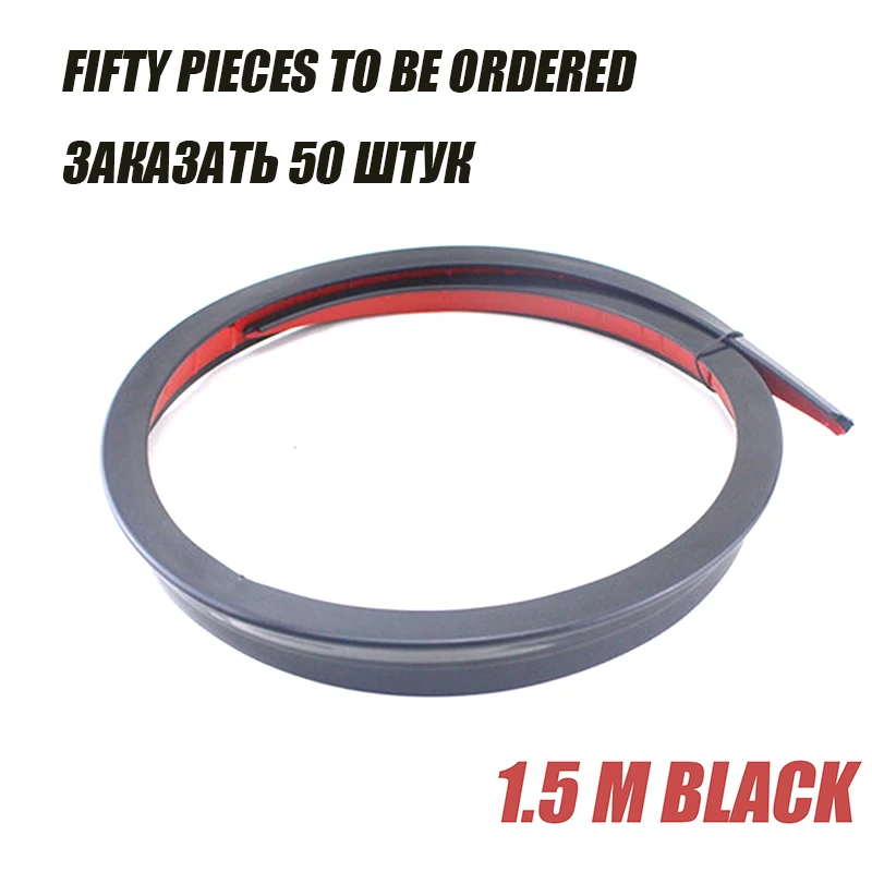 1.5 m black 1,5 м/1,2 м Универсальный углеродное волокно/черный цвет мягкий Автомобильный задний спойлер на крышу багажника заднего крыла накладка на губы наклейка - Цвет: 1.5 m black