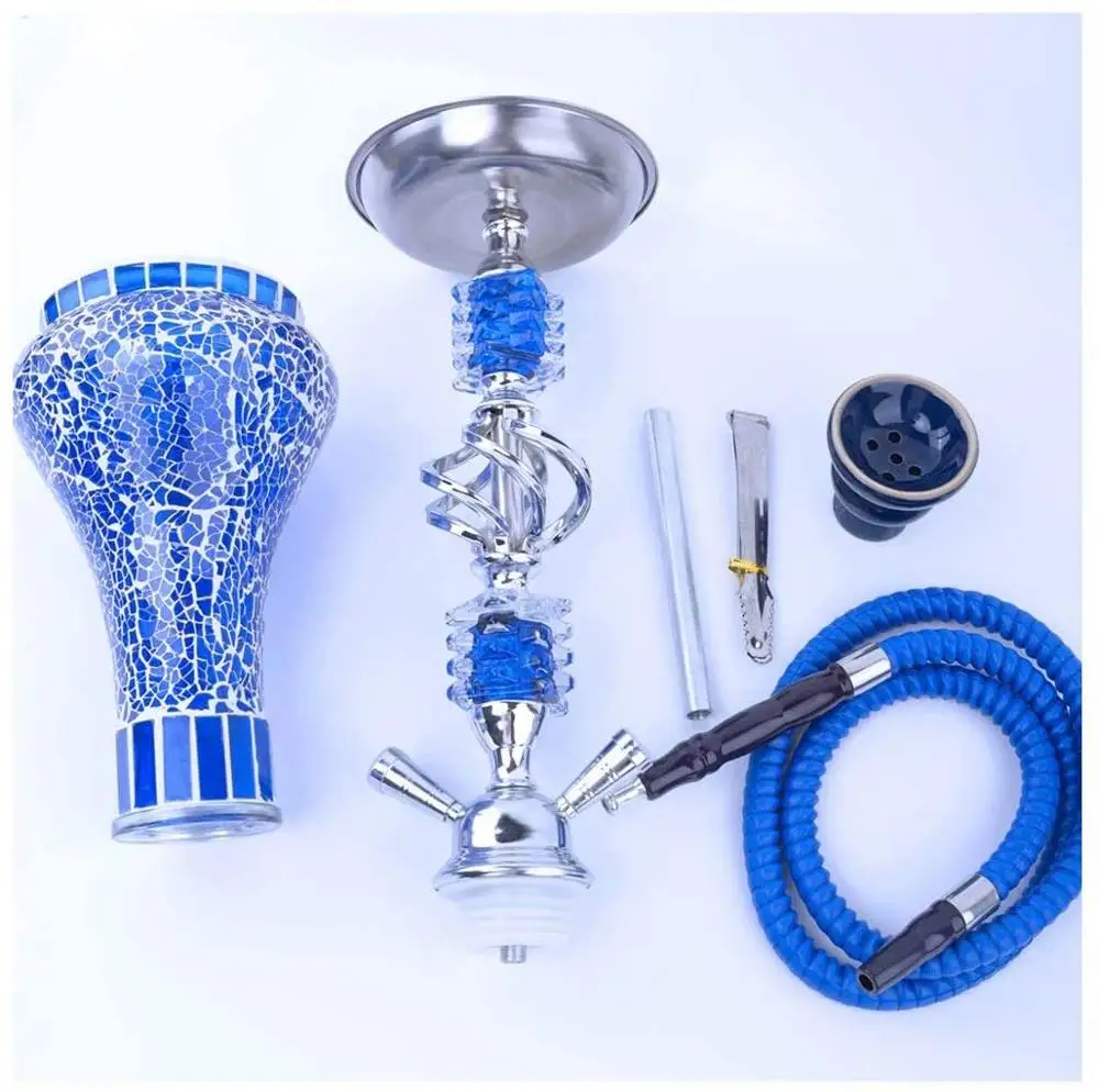 

2020 New Glass Arab Hookah Shisha Cup Sheesha chicha Smoking Accessories Nargile for Shisha Hookah Set Double Smoke Pipe Shisha