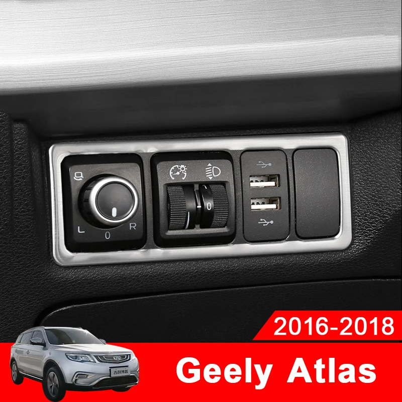 Tonlinker подкладке фар кнопка включения обложки Стикеры для Geely Atlas Boyue Emgrand NL 3 Протон